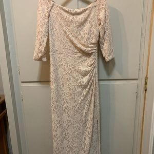 Floor length lace dress